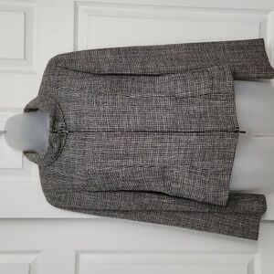 Armani Collezioni Wool Blend Cropped Zip-up Blazer Jacket, Size 12